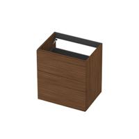 INK - Onderkast 2L A-sym Decor Tbv Grepen - 600x450x650 Mm - Warm Walnoot