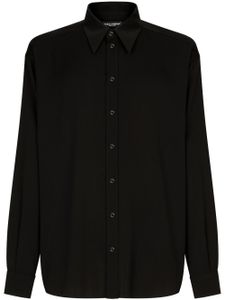 Dolce & Gabbana chemise à col pointu - Noir