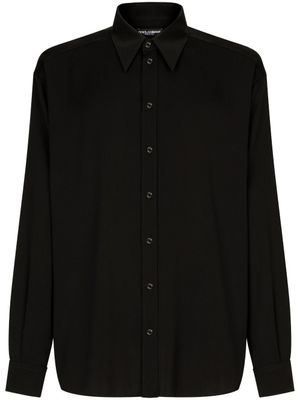 Dolce & Gabbana chemise à col pointu - Noir
