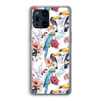 Bloemen tukan: Oppo Find X3 Pro Transparant Hoesje