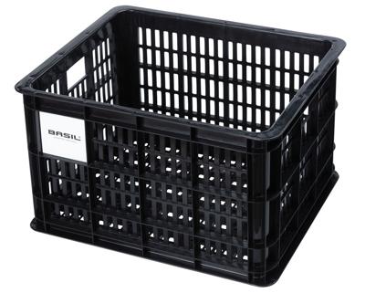 Basil fietskrat m - medium - 29.5 liter - zwart