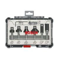 Doos met 6 schaaf-/afschuin-/afrondfrezen met 6 mm schacht BOSCH - 2607017468