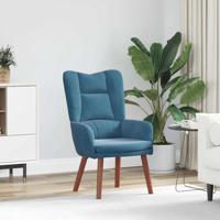 Relaxstoel fluweel blauw