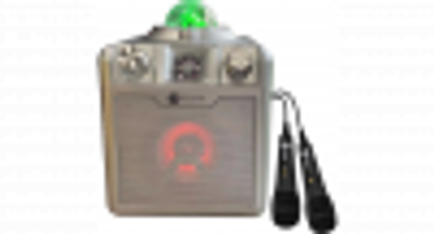 N-GEAR Disco Star 710 Silver - Draadloze Karaoke Bluetooth Speaker - Sterrenprojector - 2 Microfoons