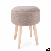Kruk met opbergruimte Vinthera Moa Hout 34 x 34 x 45 cm (2 Stuks)