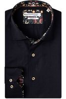 Giordano Tailored Modern Fit Overhemd zwart, Effen - thumbnail