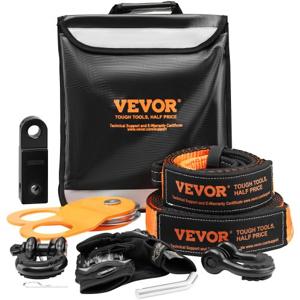 VEVOR 3" x 36" sleepkabellierherstelset met sleepriemen van 30.000 lb, D-ringsluitingen van 40.000 lb, beugelontvanger, katrol, handschoenen, opbergtas voor ATV Jeep Truck