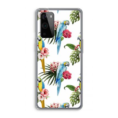 Kleurrijke papegaaien: OnePlus 9 Pro Transparant Hoesje
