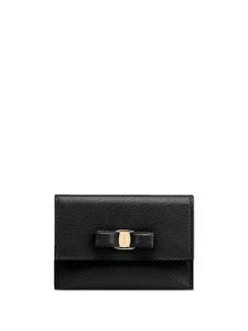 Ferragamo portefeuille Vara à détail de nœud - Noir