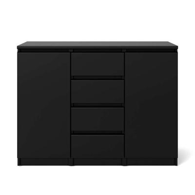 Leen Bakker - Kast Naia - Mat - 90,7x120,6x50 Cm - Spaanplaat - Zwart