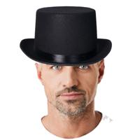 Carnaval verkleed hoeden - hoge aristocraten hoed - zwart - volwassenen Carnaval verkleed hoeden - hoge aristocraten hoed - zwart - volwassenen