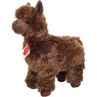 Knuffeldier Alpaca - zachte pluche stof - premium kwaliteit knuffels - bruin - 24 cm   -