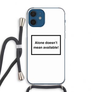 Alone: iPhone 12 mini Transparant Hoesje met koord