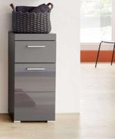AMANDA badkameronderkast - 1 deur + 1 lade - L37 x D31 x H79 cm - Grijs - TRENDTEAM