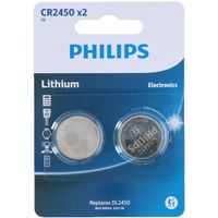 Philips knoopcel batterijen CR2450 - 2x stuks - thumbnail