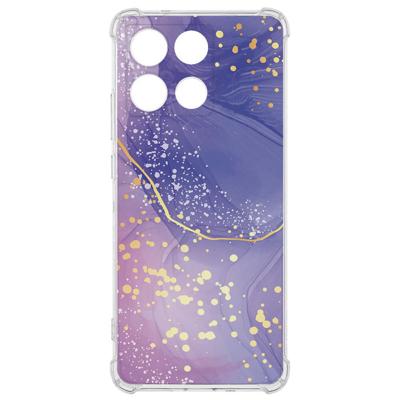 TPU Telefoonhoesje Motorola Moto G56 - Watercolor Paars backcover