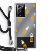 Ananasjes: Samsung Galaxy Note 20 Ultra / Note 20 Ultra 5G Transparant Hoesje met koord
