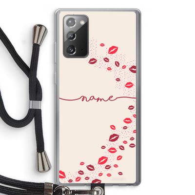 Kusjes: Samsung Galaxy Note 20 / Note 20 5G Transparant Hoesje met koord