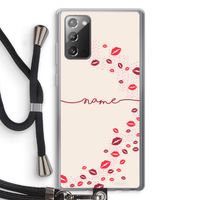 Kusjes: Samsung Galaxy Note 20 / Note 20 5G Transparant Hoesje met koord