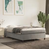 Boxspring bed 140x190 cm fluweel lichtgrijs