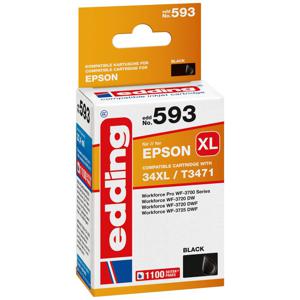 Edding Inktcartridge vervangt Epson 34XL, T3471 Compatibel Zwart EDD-593 18-593