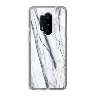 Gestreepte marmer: OnePlus 8 Pro Transparant Hoesje
