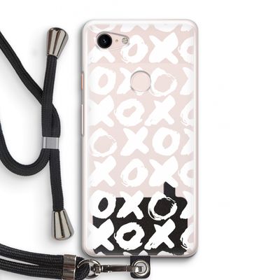 XOXO: Pixel 3 Transparant Hoesje met koord