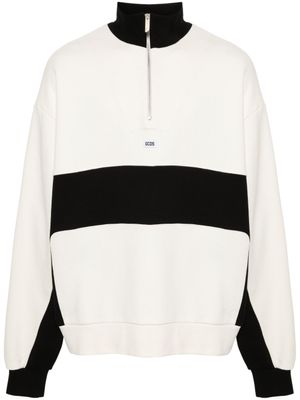 GCDS sweat zippé à logo appliqué - Tons neutres