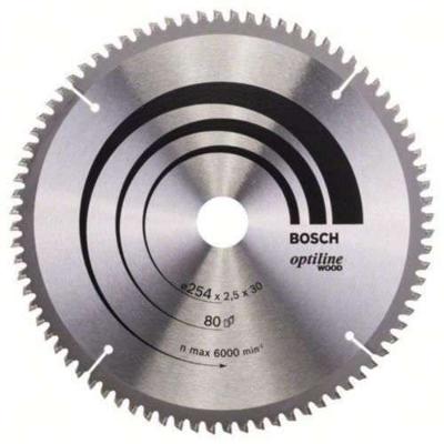 BOSCH PROFESSIONAL Carbide cirkelzaagblad 254 x 30 x 2,5 mm (80 tanden) - hout