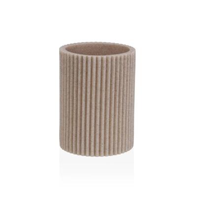 Tandenborstelhouder Versa Beige Hars 6,9 x 10,2 x 6,9 cm