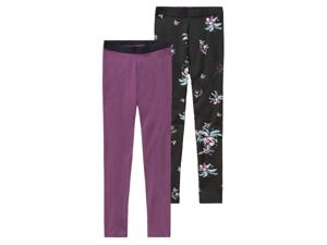 pepperts! Meisjes leggings (158/164, Gedessineerd zwart/lila)