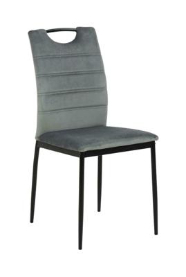 Bendt Eetkamerstoel 'Dilana' Velvet, kleur Donkergrijs