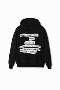 Oversized sweatshirt met Manifesto-tekst - BLACK - M