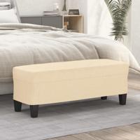 Bankje 100x35x41 cm stof crmekleurig