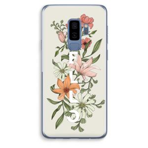 Hello bloemen: Samsung Galaxy S9 Plus Transparant Hoesje