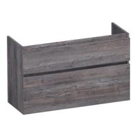 Brauer Delight - Onderkast Ondiep - 100 cm - met 2 Softclose Lades Greeploos en 1 Sifon Uitsparing - Driftwood