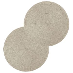 Set van 12x stuks placemats kralen goud 35 cm