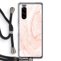 Peach bath: Sony Xperia 5 Transparant Hoesje met koord