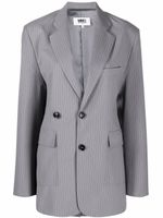 MM6 Maison Margiela blazer à fines rayures - Gris