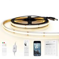 4 meter warm wit led strip cob met 504 leds per meter - complete set