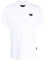 Philipp Plein polo à plaque logo - Blanc - thumbnail