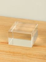 Glazen sokkeltje, 8x8x4 cm Glazen sokkeltje, 8x8x4 cm