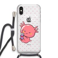 Love You A Lotl: iPhone X Transparant Hoesje met koord