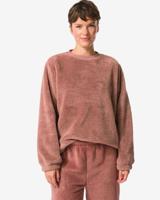 HEMA Dames loungetop teddy middenbruin (middenbruin)