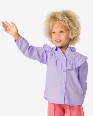 HEMA Kinderblouse Volant Lichtpaars (lichtpaars)