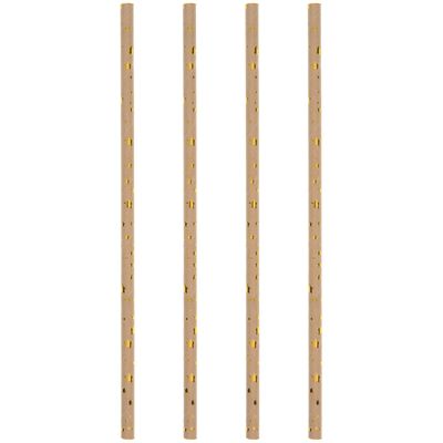 Drinkrietjes - papier - 40x - bruin/goud - 19,5 cm - rietjes