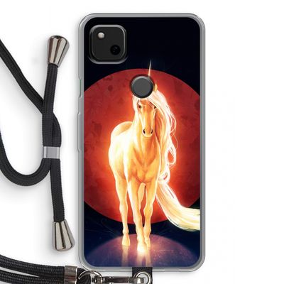Last Unicorn: Pixel 4a Transparant Hoesje met koord
