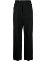 Rick Owens pantalon de tailleur en laine à coupe droite - Noir