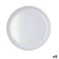 Eetbord Bidasoa Moana Grijs Keramisch Ø 26 cm (12 Stuks)