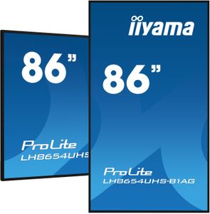 iiyama ProLite LH8654UHS-B1AG public display VGA, DVI, HDMI, DisplayPort, LAN, USB, Audio, Android 11